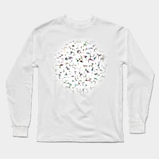 Pastel Colorful Geometric Abstraction Long Sleeve T-Shirt